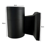 Aplique Led Kapelle Cilindro Ip54 Simple Gu10 Konnergie Deus - Deus Group