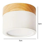 Panel Sobrepuesto Borde Madera Decorativo Led 6w Luz Fria - Deus Group