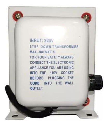 Auto Transformador Corriente 220v A 110v 300 Watts + Tierra - Deus Group 