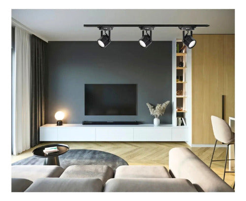 Pack 3 Foco Monofásico Lámpara Techo Riel Ampolletas Muro