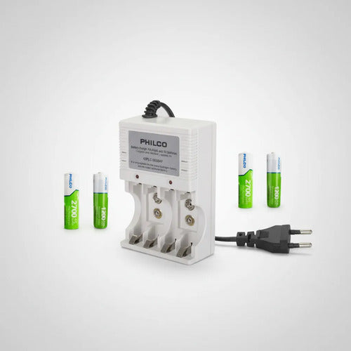 Cargador De Pilas 2 Pilas Aa 2700 Mah 2 Pilas Aaa 1200 Mah