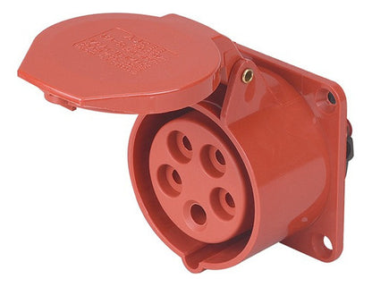 Enchufe Industrial Hembra Embutida Ip44 32a 380v 3p / N / T - Mi tienda 