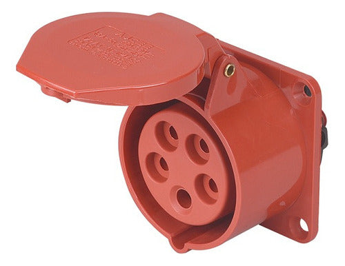 Enchufe Industrial Hembra Embutida Ip44 32a 380v 3p / N / T - Mi tienda 