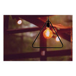 Lampara Colgante De Fierro Triangulo Vintage  E27 - Deus Group