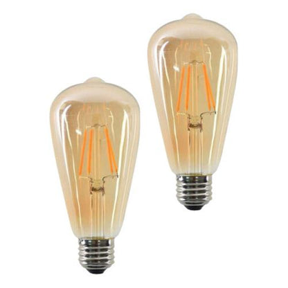 Pack 2 Ampolleta Vintage E27 Led St64 4w Konnergie Deus - Deus Group