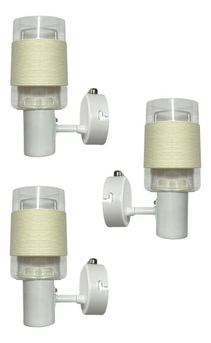 Pack 3 Aplique Simple Porta E14 Led Zaurak Konnergie Deus - Deus Group 