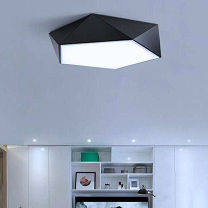 Lámpara Led 72w 40cm Sobrepuesta Moderna Pentágono + Control - Deus Group 