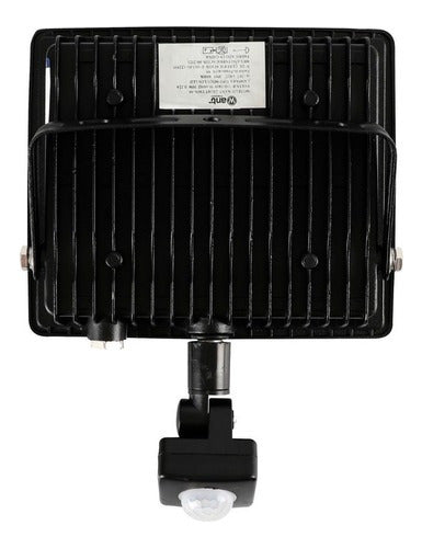 Foco Led Con Sensor De Movimiento 50w Reflector Ip66 D Color De La Carcasa Negro Color De La Luz Blanco Frío - Deus Group 