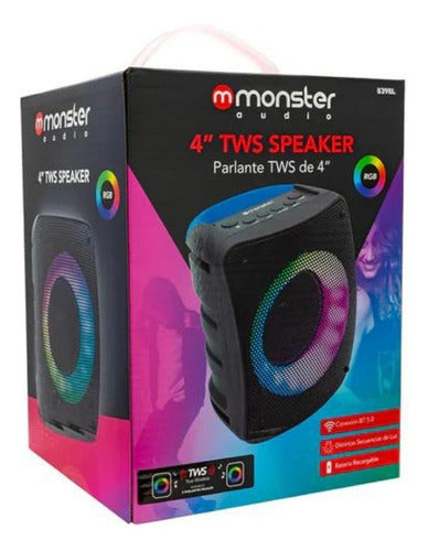 Parlante Monster Tws Speaker 4  Rgb 5.0 Karaoke Portable