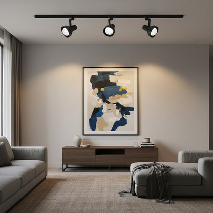 Pack 3 Foco Monofásico Lámpara Techo + Riel Ampolletas E27