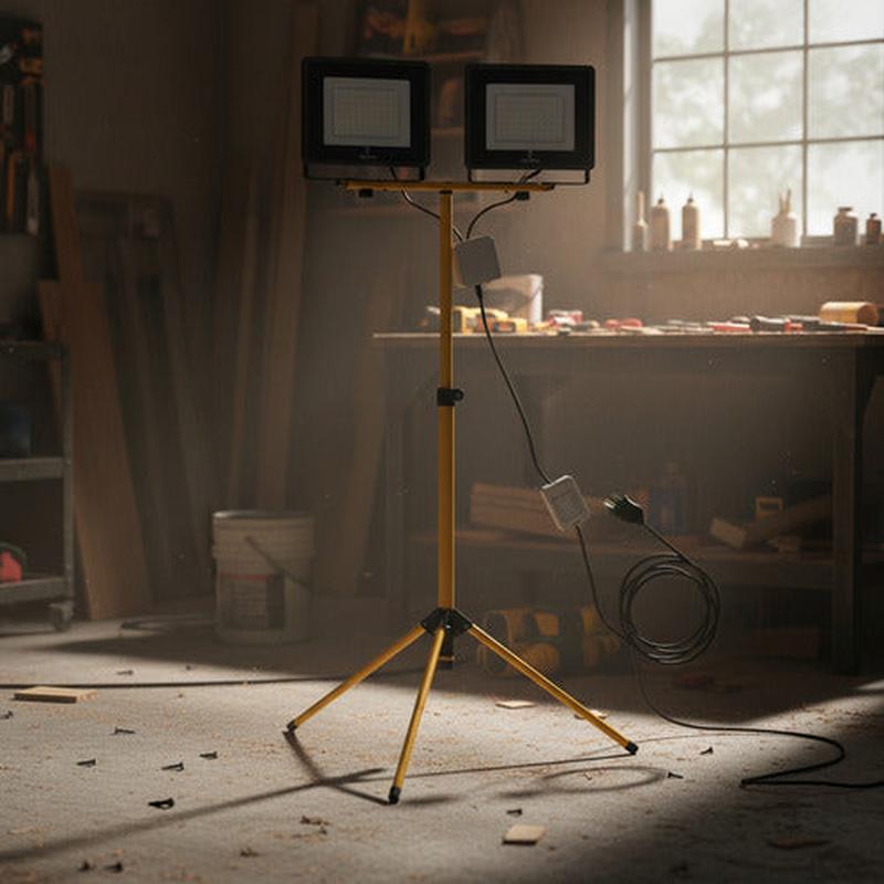 Pack 2 Foco Eco Led 100w Sec 15000lm + Soporte Atril Trípode