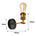 Aplique Lampara Foco Led Muro E27 Bronce Decoración Elegante - Deus Group