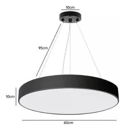 Lámpara Led Colgante Redonda Moderna  60cm 48w Luz Fría - Deus Group 