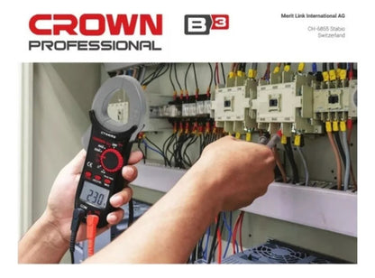 Pinza Amperimetrica Tester Multimetro Tenaza 600v Crown - Deus Group 