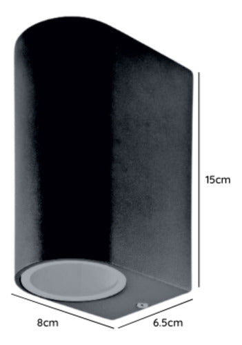 Aplique Led Exterior Kapelle Ip54 Doble Gu10 Konnergie Deus - Deus Group 