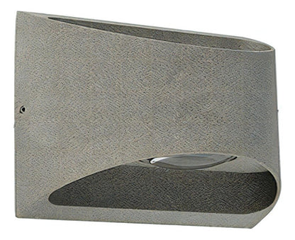 Aplique Lámpara Foco Led Muro 10w Exterior Luz Cálida Color Gris - Deus Group 