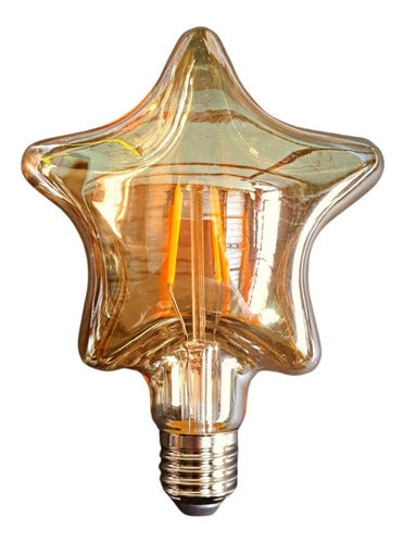 Ampolleta LED Vintage Estrella 4W Ámbar 2700K - Deus Group 