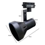 Foco Riel Monofásico Negro Con Ampolleta E27 - Deus Group