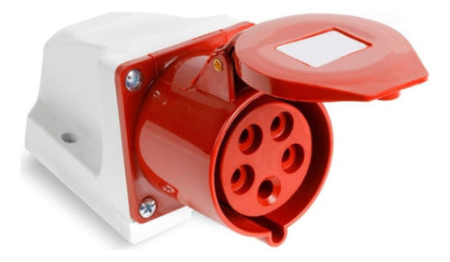 Enchufe Industrial Hembra Sobrepuesta Ip44 16a 380v 3p/n/t - Deus Group 