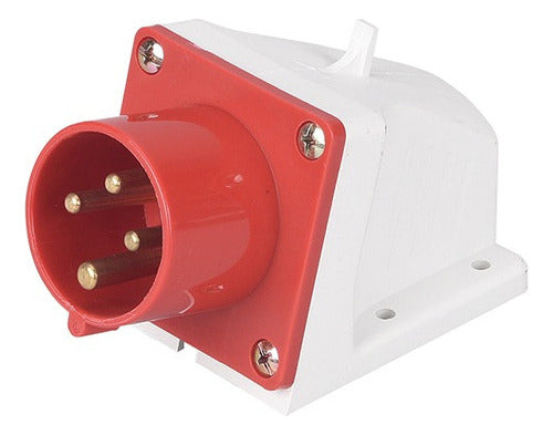 Enchufe Industrial Hembra Sobrepuesta Ip44 32a 380v 3p+n+t