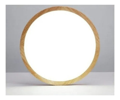 Panel Plafón Led Borde Madera Sobrepuesto  Moderno 40cm 76w - Deus Group 
