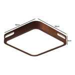 Panel Plafón Led Borde Madera Sobrepuesto Cuadrado  30cm 24w - Deus Group