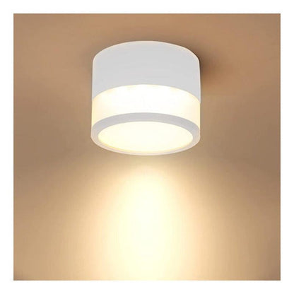 Panel Sobrepuesto Con Vidrio Decorativo Led 7w Luz Cálida - Deus Group