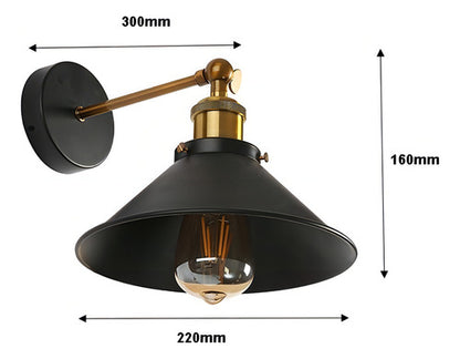 Aplique Lámpara Con Pantalla Muro Bronce E27 Iluminación - Deus Group 