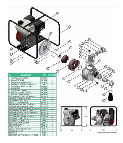 Motobomba De Agua Bencinera 2 Pulgadas 6.5hp Wdm - Deus Group 