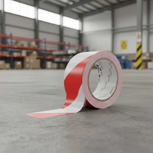 Cinta Delimitadora De Piso 50mm X 33m Seguridad Industrial Rojo