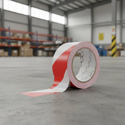 Cinta Delimitadora De Piso 50mm X 33m Seguridad Industrial Rojo