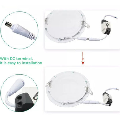 Foco Panel Plafon Redondo 24w 30cm Led Embutido Empotrado Color Blanco Cálido 3000k - Deus Group 