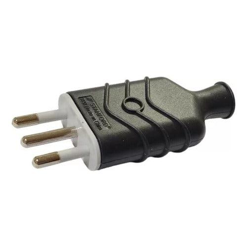 Enchufe Macho Volante 2p / T Pesado  16a 250v Sec Ancho - Deus Group