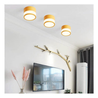 Panel Sobrepuesto Con Vidrio Decorativo Led 7w Luz Cálida - Deus Group