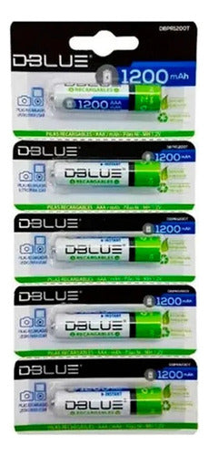 Pila Recargable Aaa Bateria Dblue 1200mah 1.2v 1 Unidad - Mi tienda 