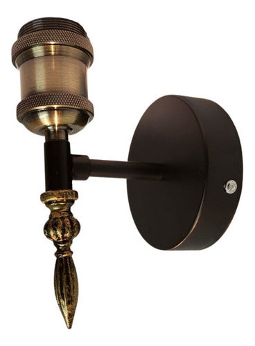 Aplique Lámpara Muro Bronce Retro Vintage E27 - Deus Group 