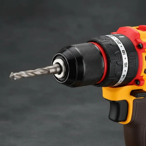 Taladro Percutor 20v 66nm Ingco Cidli206681 Industrial Bl Amarillo