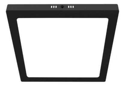 Panel Plafón Led 24w Sobrepuesto Cuadrado Borde Negro - Deus Group 