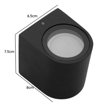 Pack 2 Aplique Kapelle Ip54 Simple Porta Gu10 Konnergie Deus - Deus Group 