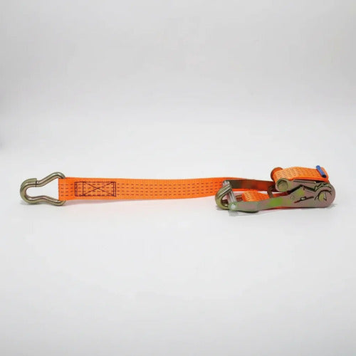 Eslinga Ratchet 10m X 50mm Cinta Amarre Reforzada Seguridad Naranja