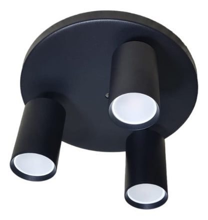 Aplique Porta Gu10 Triple Base Redonda Sobrepuesto Decorar - Deus Group 