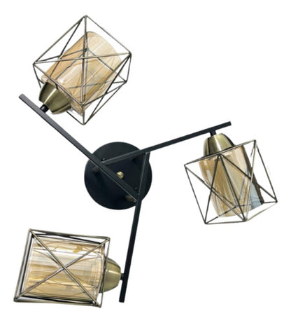 Pack 3 Aplique Cobre Triple E27 Led Zibal Konnergie Deus - Deus Group 
