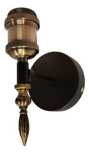 Aplique Lámpara Muro Bronce Retro Vintage E27 - Deus Group 