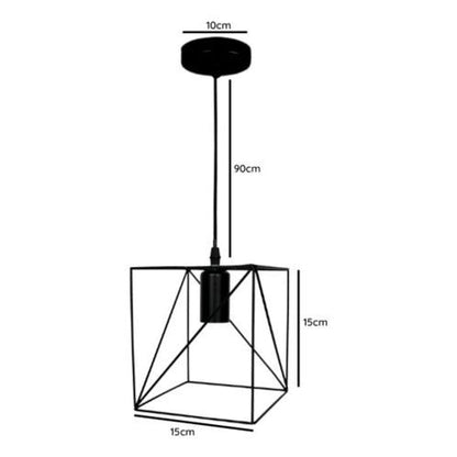 Lampara Techo Porta E27 Sirius Cuadrada Konnergie Deus - Deus Group