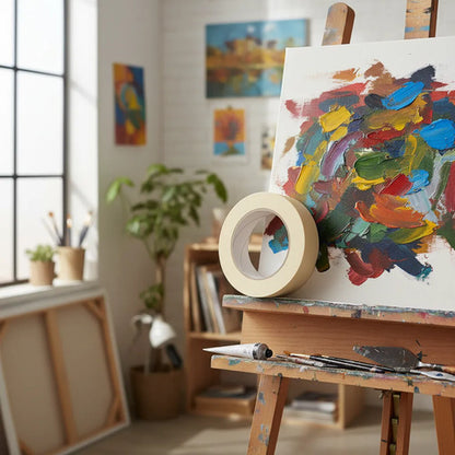 Cinta Masking 48mm X 40m De Papel Para Pintor Y Oficina Blanco