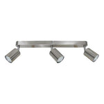 Aplique Niquelado Plateado Triple Ampolleta Dicroica Gu10 - Deus Group