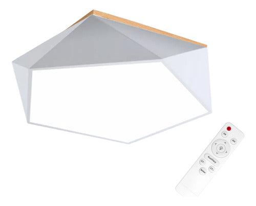 Lámpara Led 72w 40cm Sobrepuesta Moderna Pentágono + Control