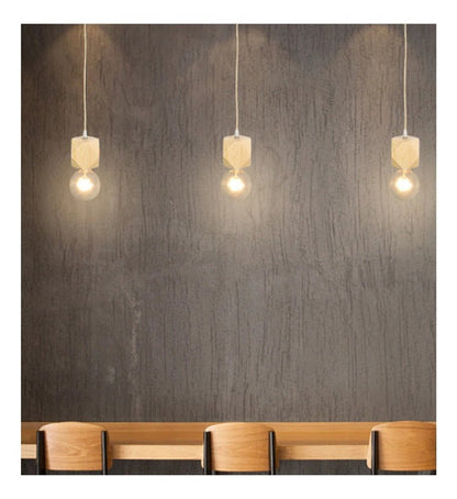 Soquete Vintage Colgante E27 Madera Lampara Retro - Deus Group 
