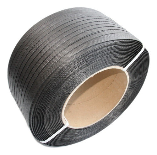 Zuncho Plástico Pp 1/2 X 0.8 Mm Reforzado Fleje Negro Negro