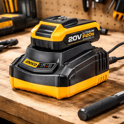 Cargador Batería 20v P20s Ingco Fcli2001-7 Industrial 2ah